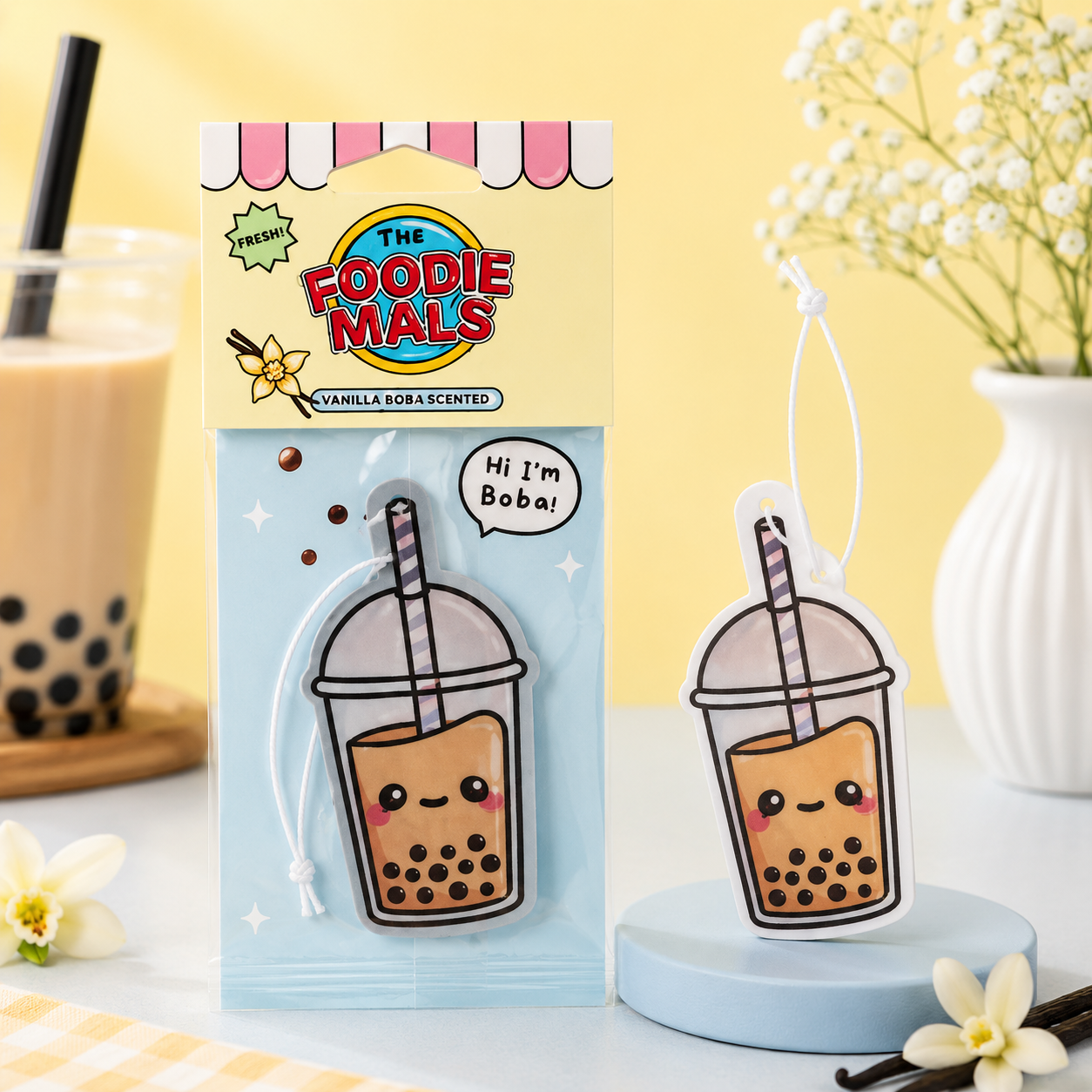 The Foodie Mals – Geurhanger| Vanilla Boba 🧋✨