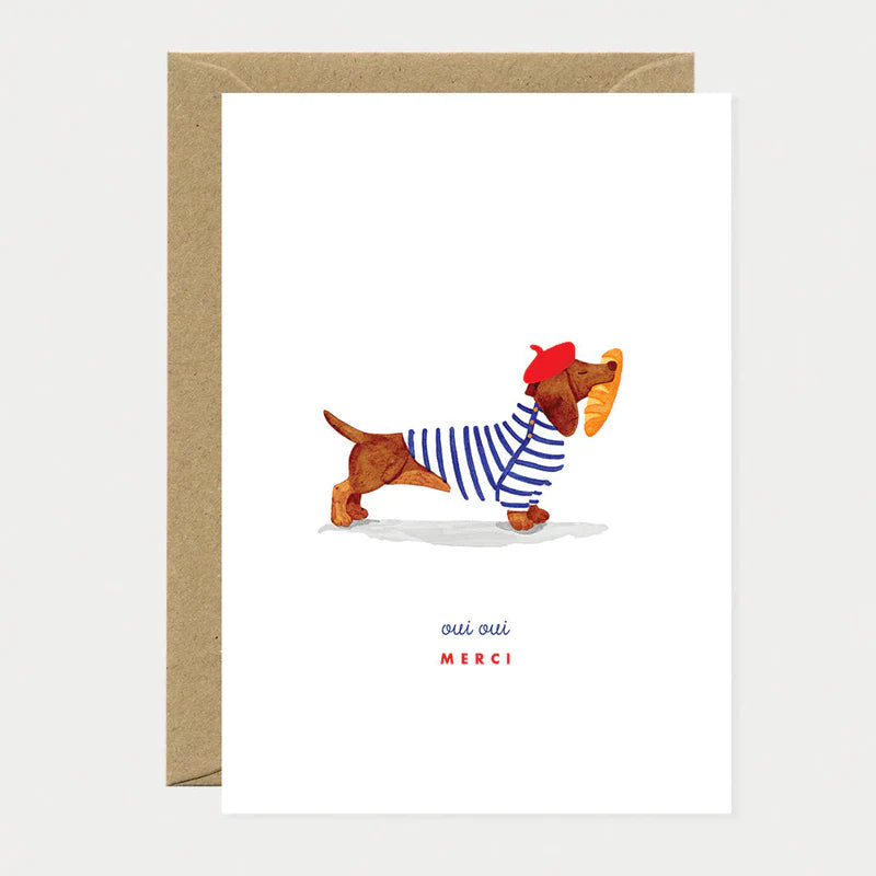 Wenskaart – Oui Oui Merci