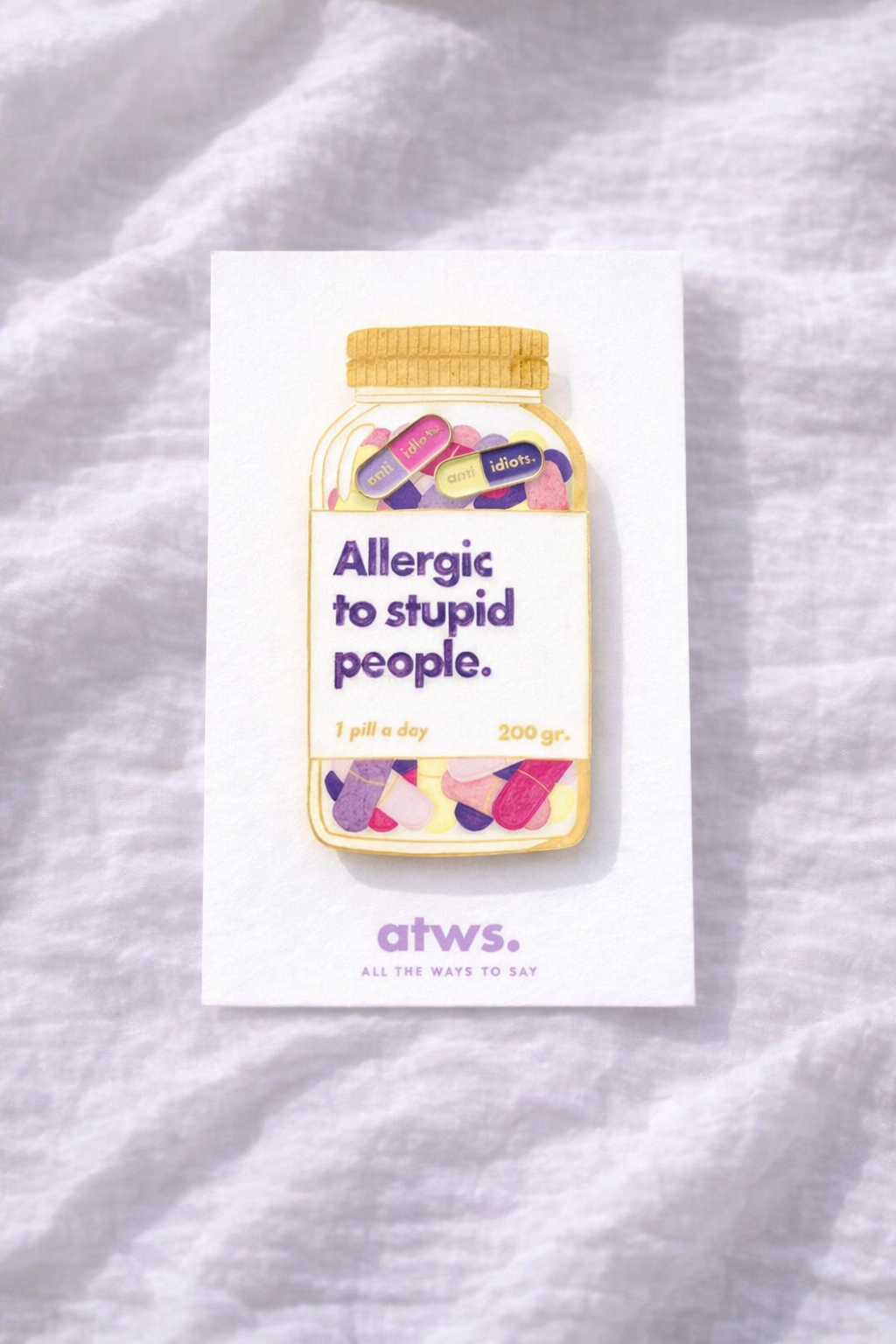 Allergic to Stupid People – Duo Pin + Kaartje