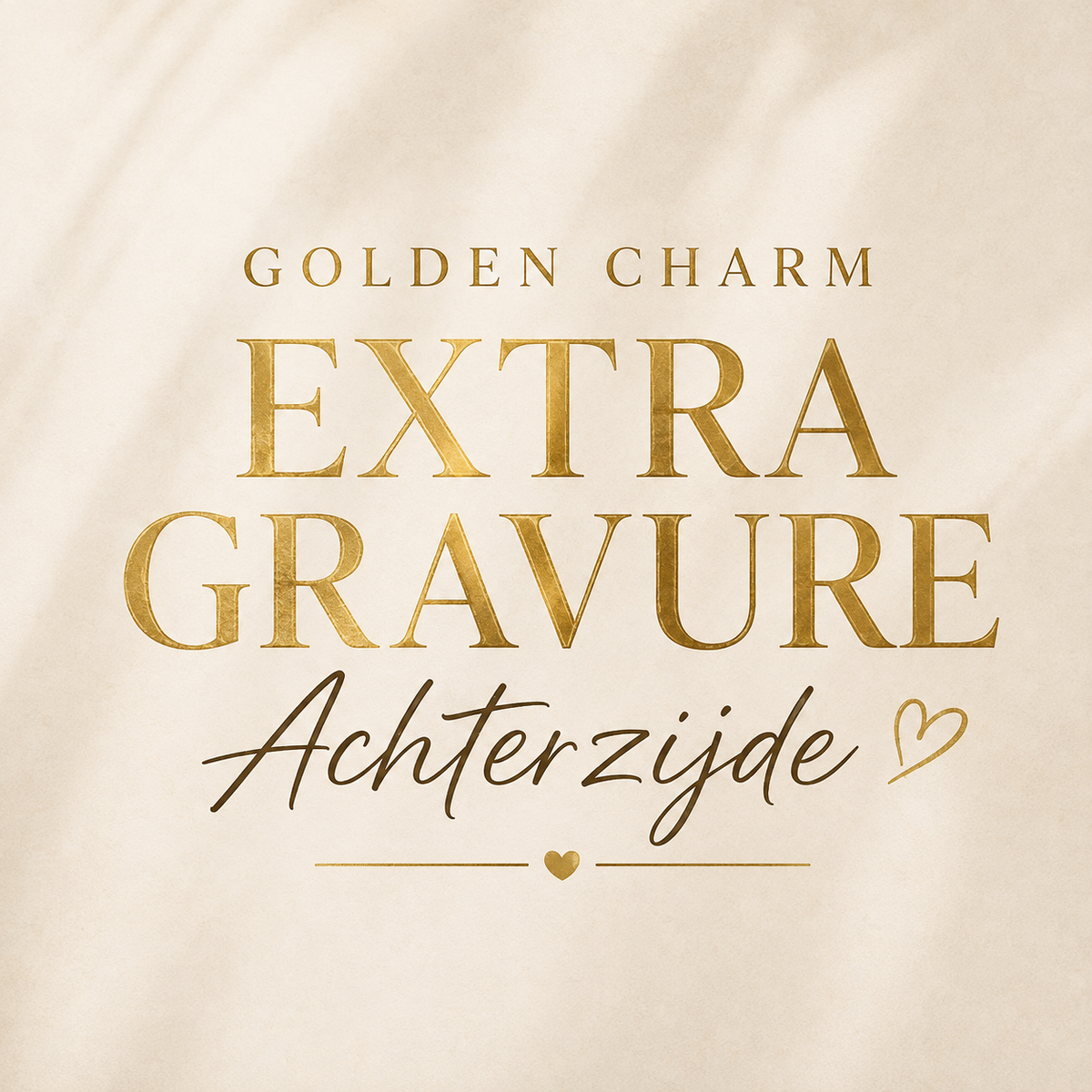 Golden Charm – Extra Gravure Achterzijde