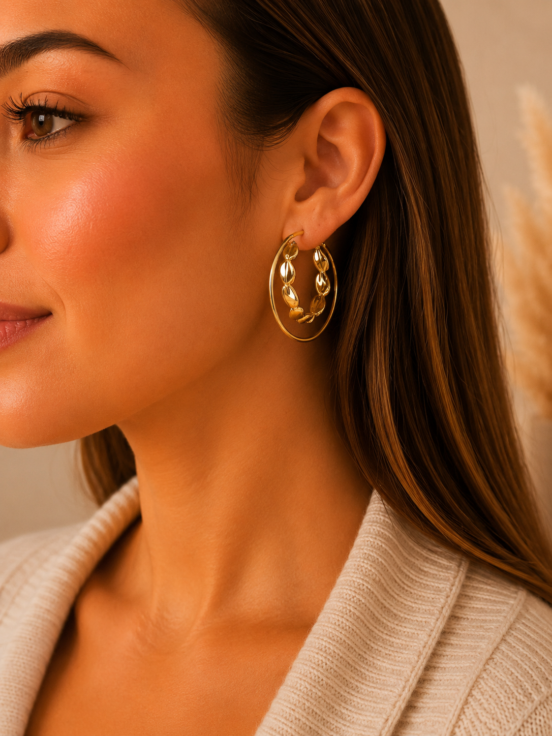 Statement Hoops – Gouden Twist ✨