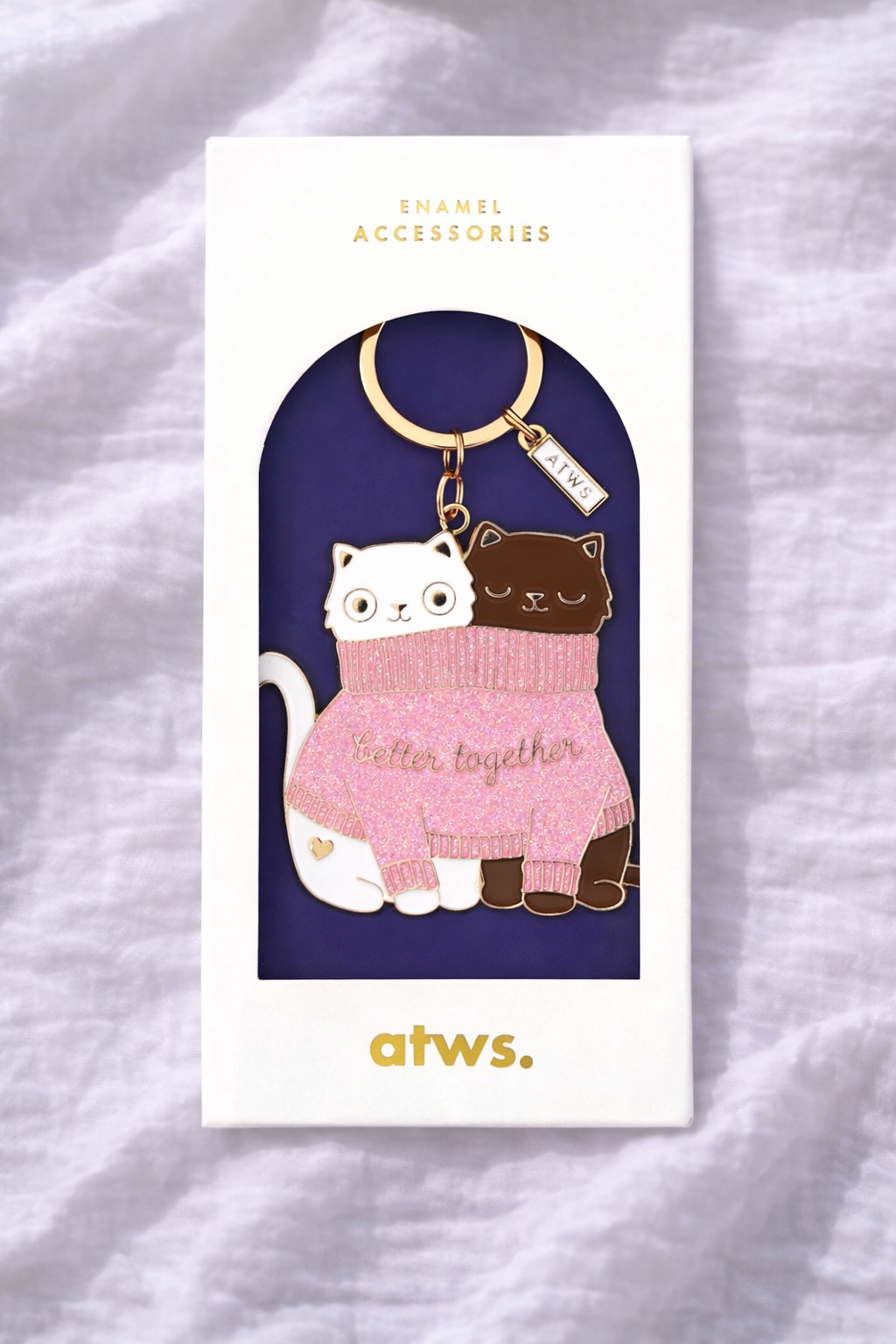 Better Together Cats Keychain – Design Enamel Sleutelhanger
