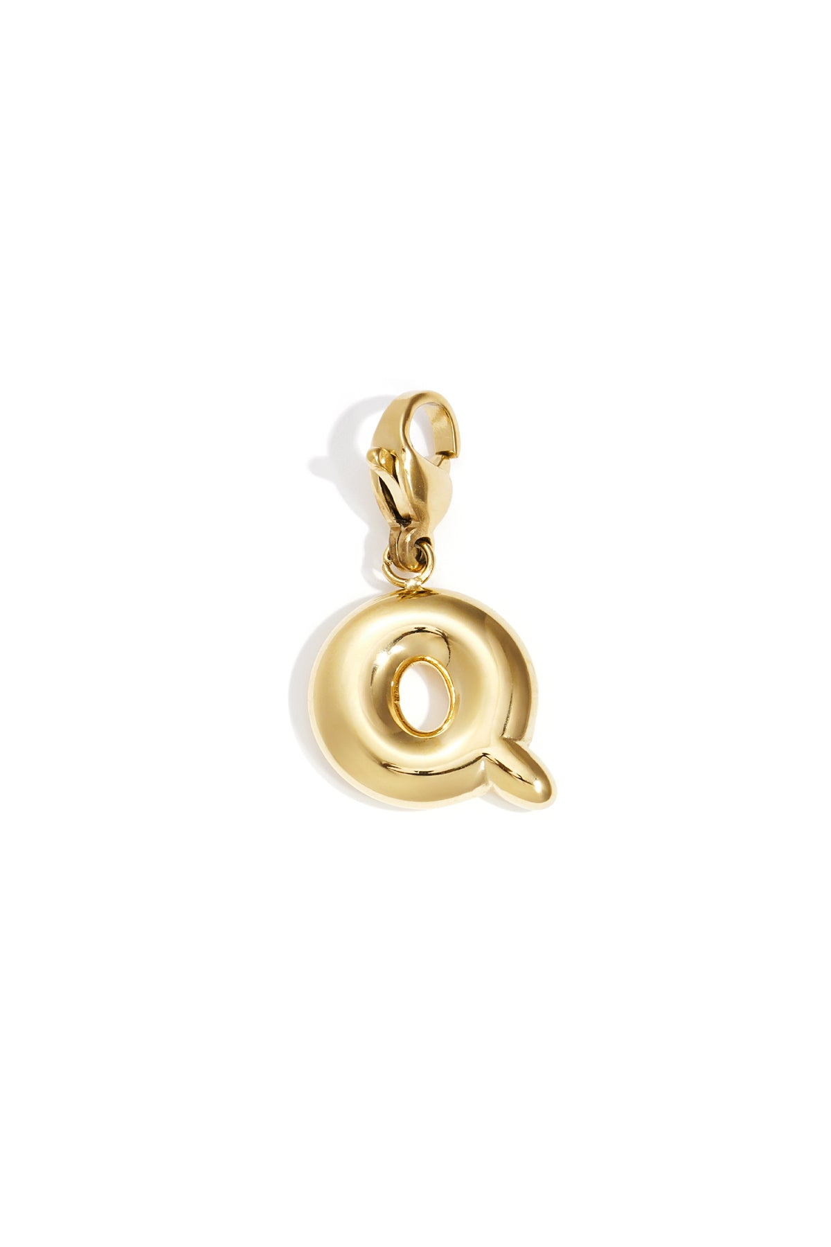 Bubble Letter Bedel Q – Goudkleurig RVS