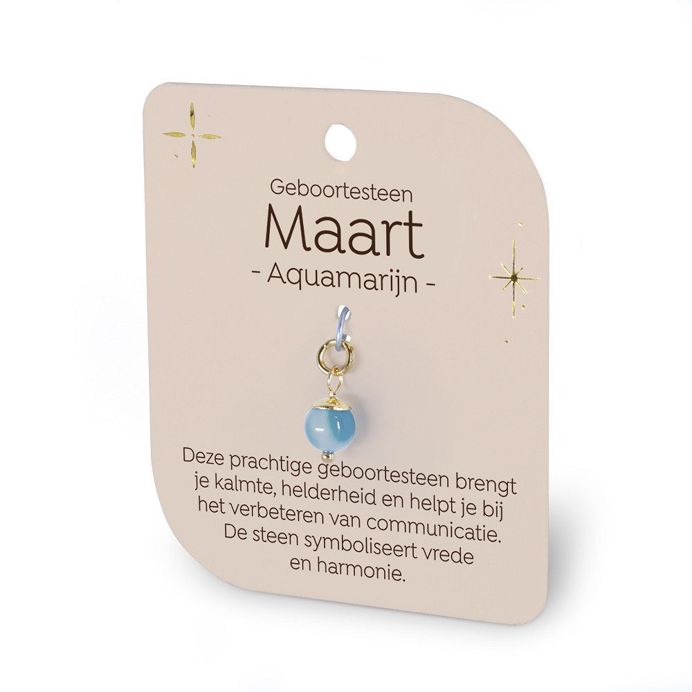 Geboortesteen Charm - Maart