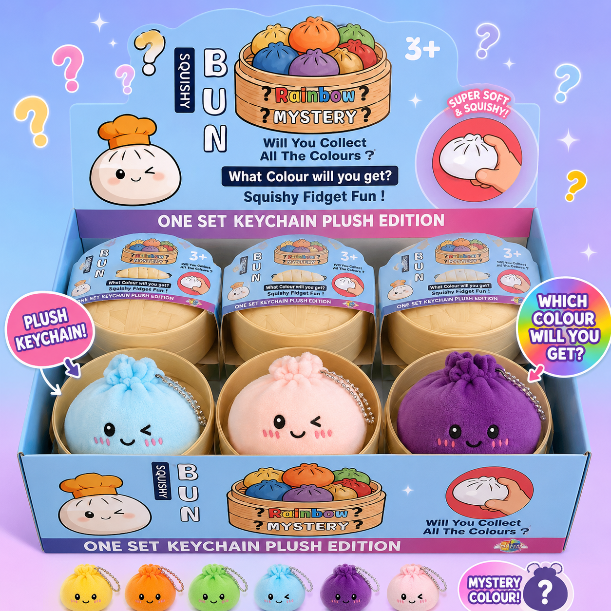 Viral Mystery Rainbow Dumpling β Plush Keychain Edition ππ₯π