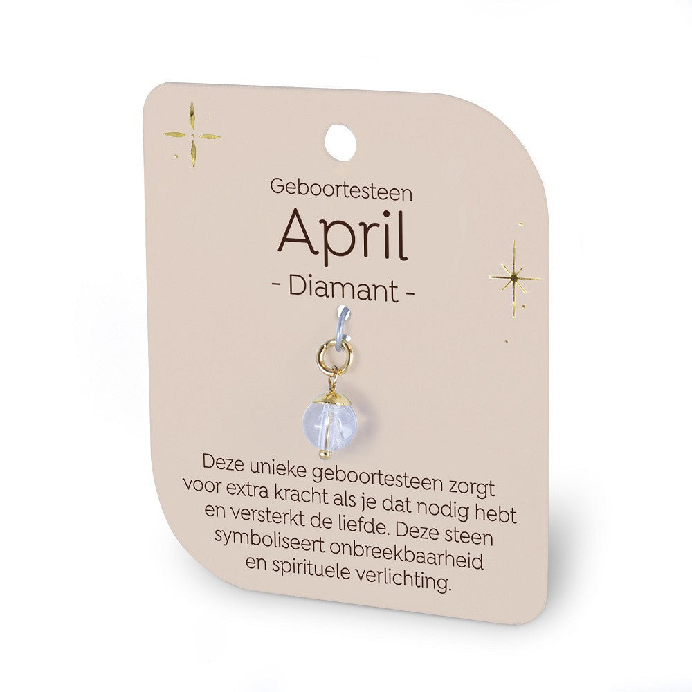 Geboortesteen Charm - April