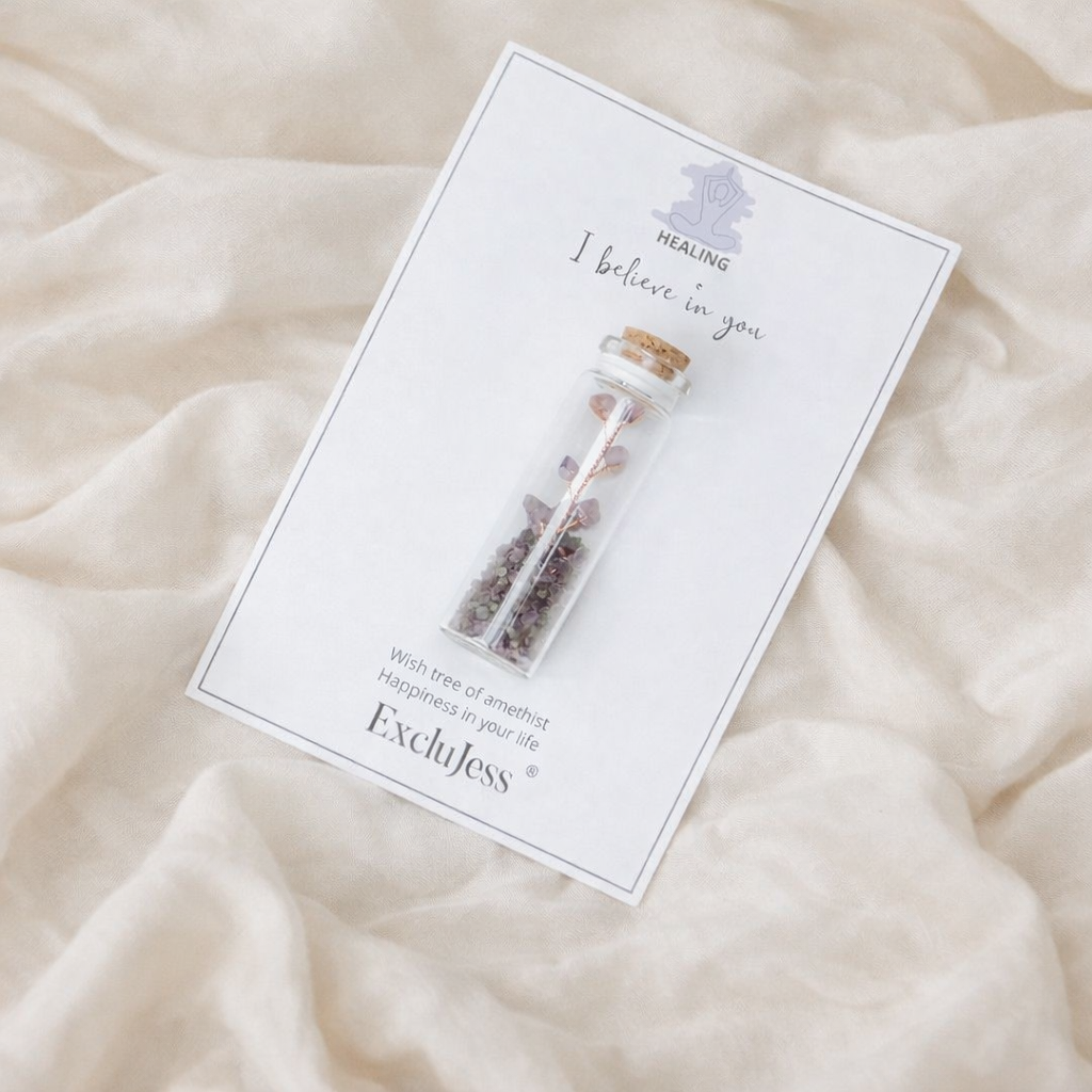 Wish Bottle Healing Card – Amethist