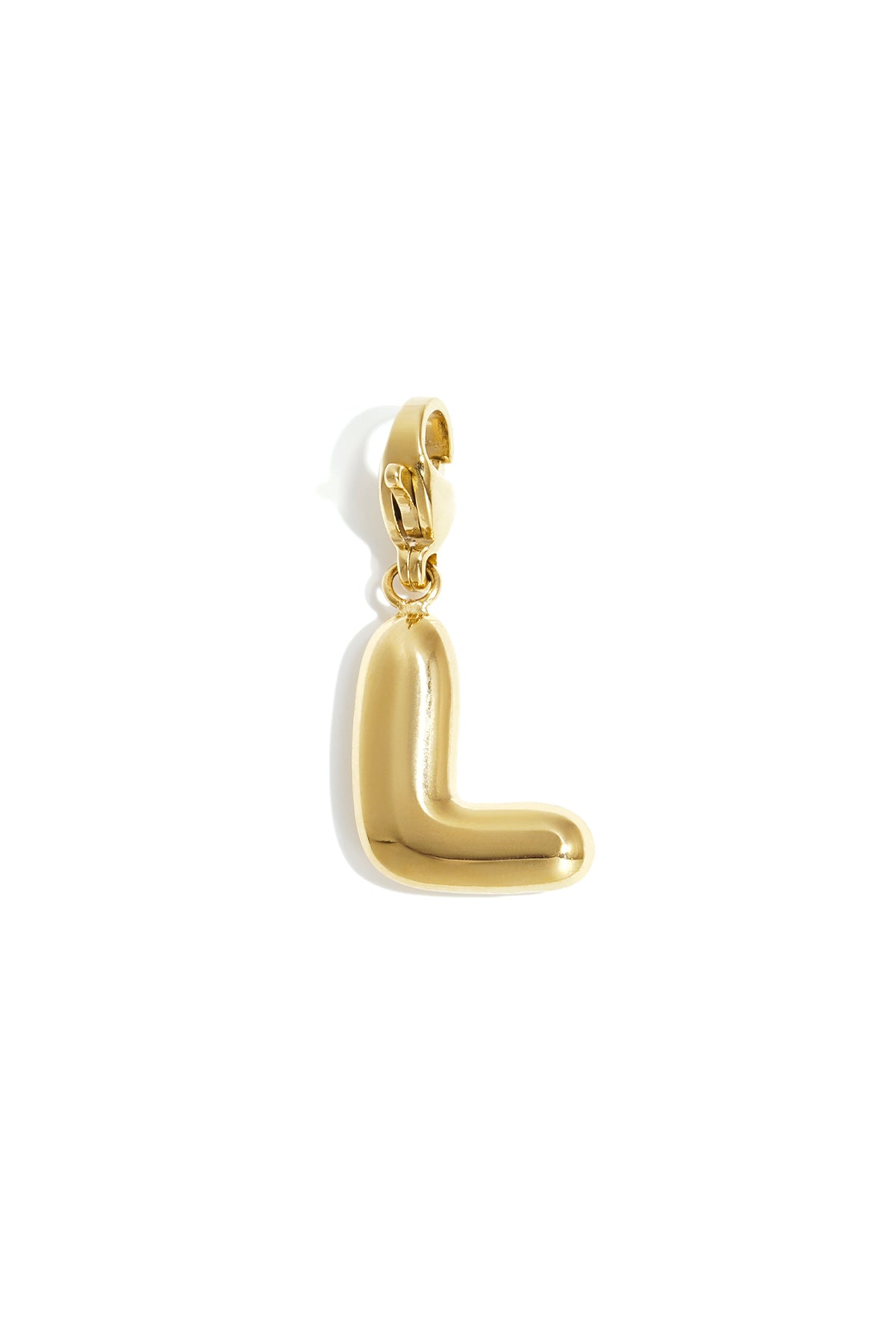 Bubble Letter Bedel L – Goudkleurig RVS