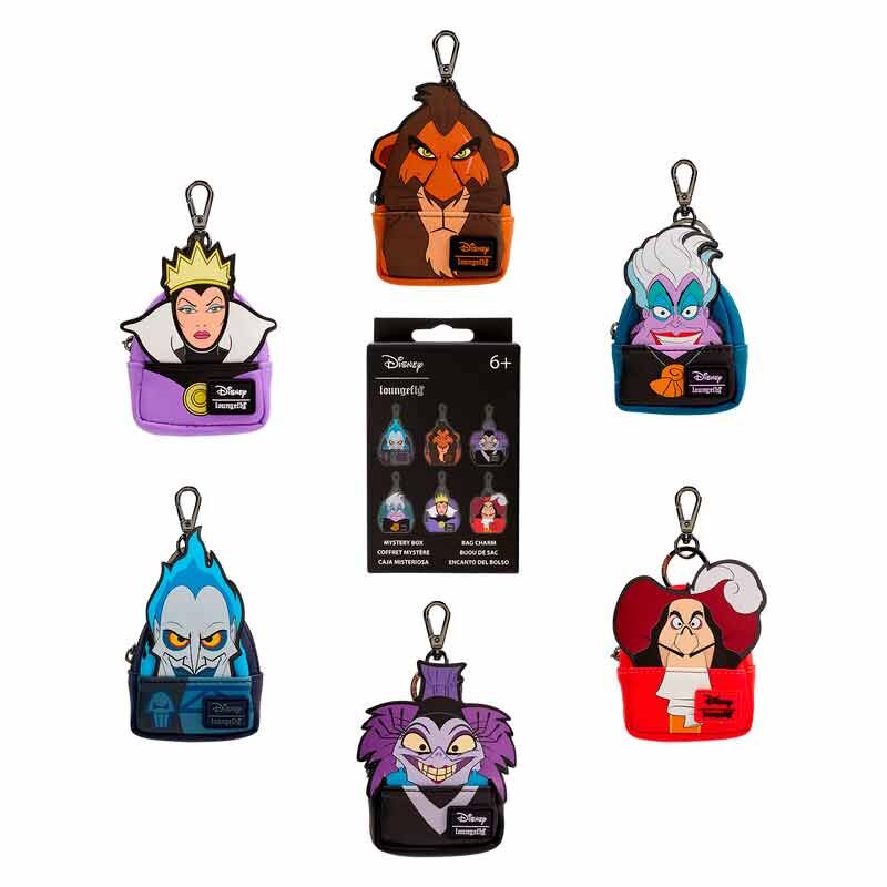 Loungefly Disney Villains Mini Backpack Keychain – Blind Box Bag Charm