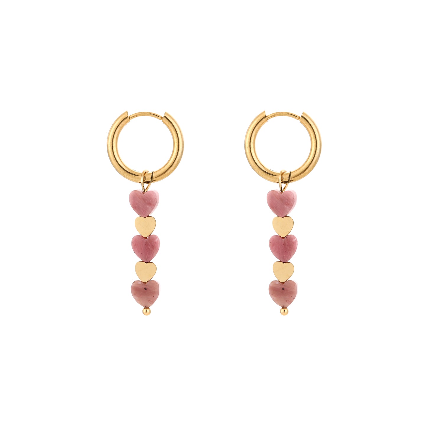 Golden Heart Drops β Pink Romance π