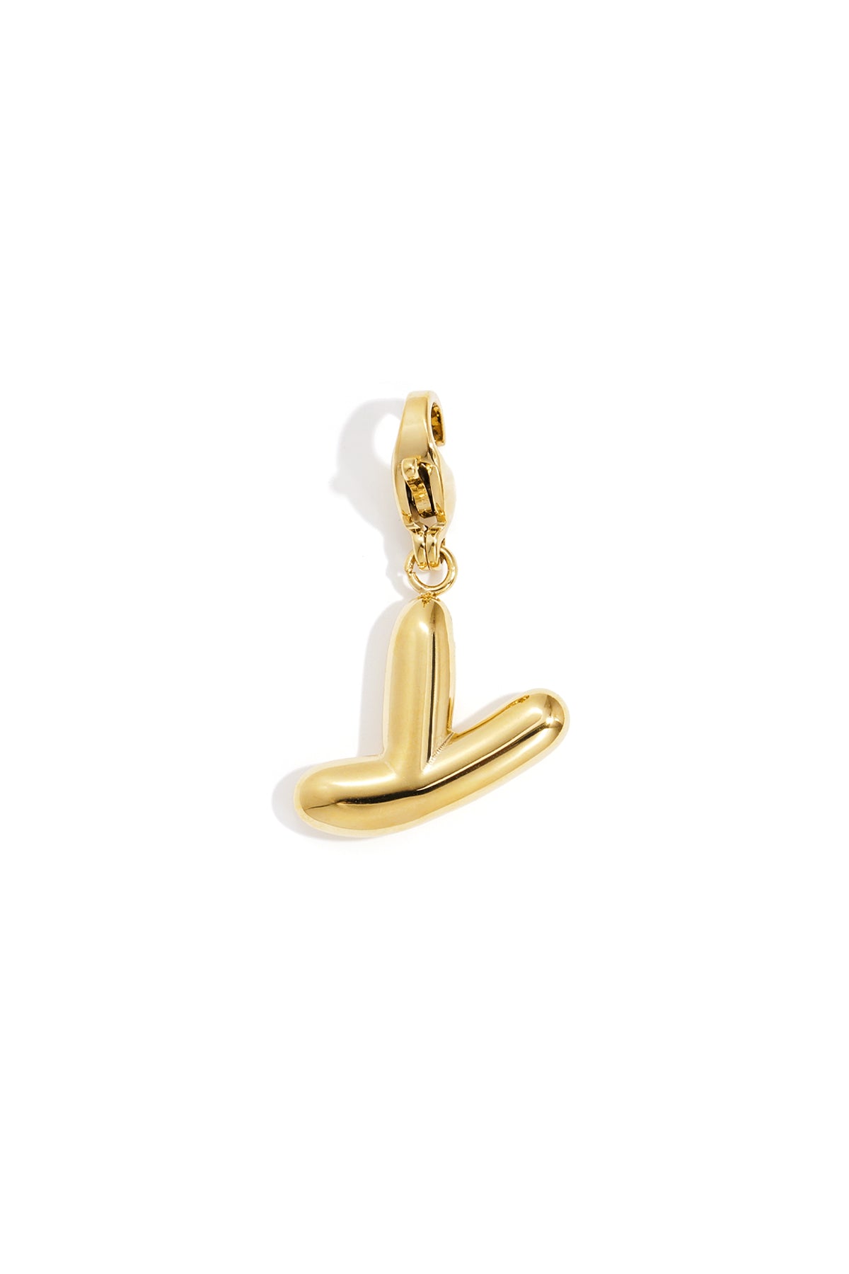 Bubble Letter Bedel Y – Goudkleurig RVS