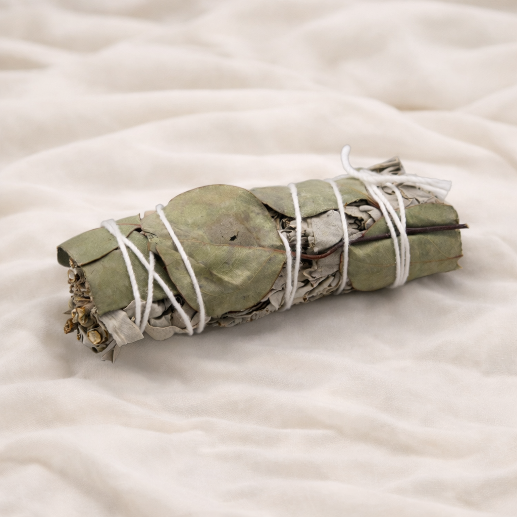Smudge Stick – Witte Salie & Eucalyptus (±10 cm)