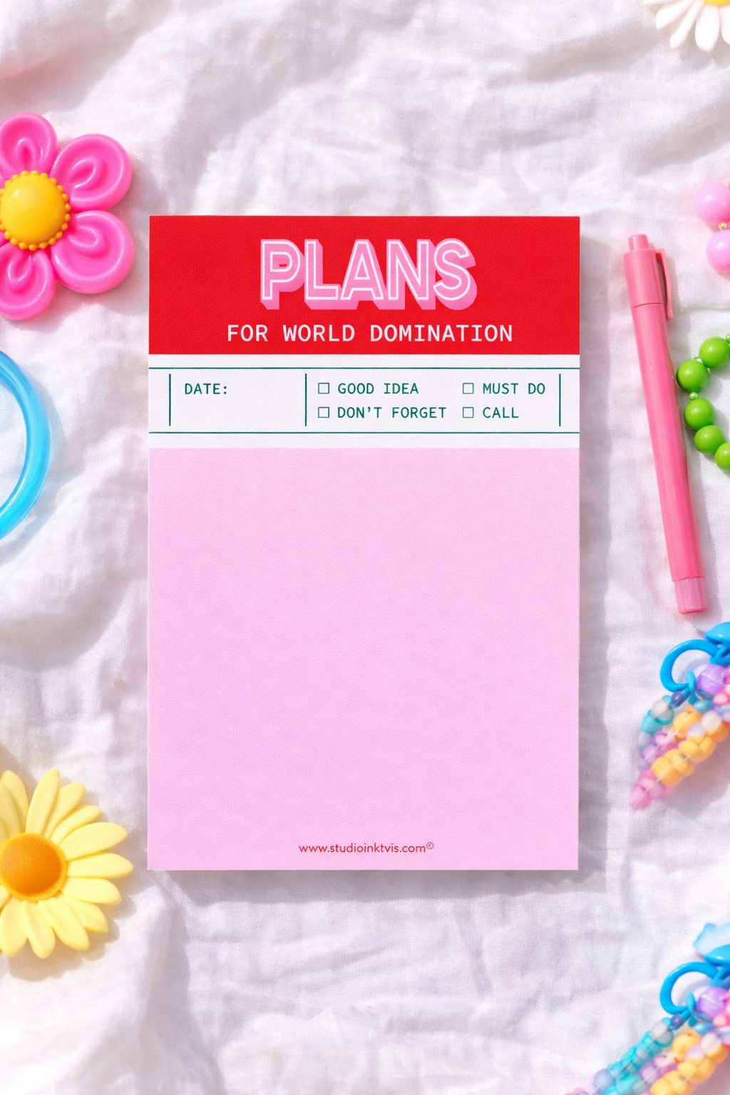 Plans for World Domination Notepad (A6)