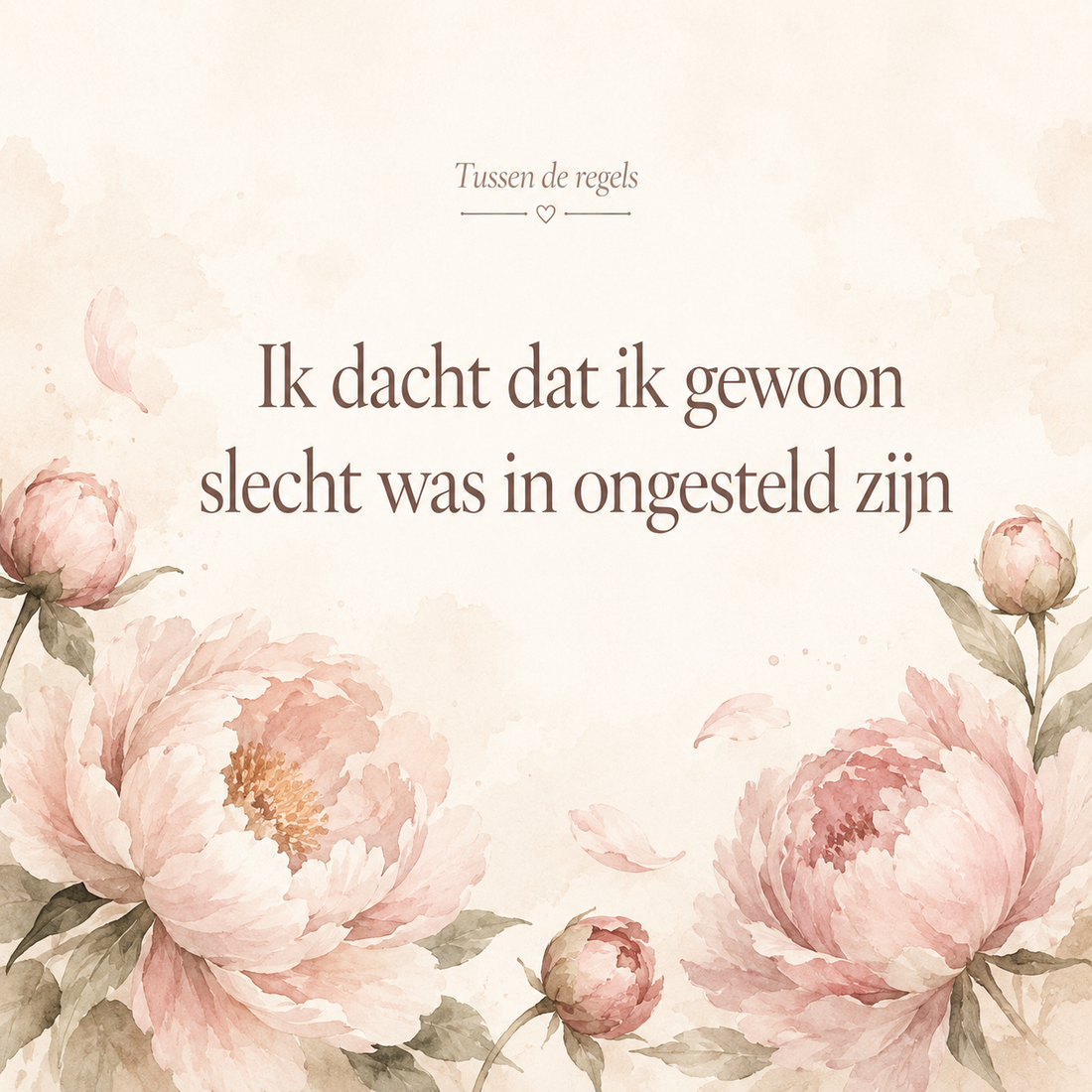 Ik dacht dat ik gewoon slecht was in ongesteld zijn