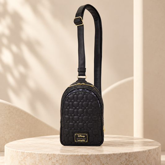 Loungefly Disney Mickey Mouse Silhouette Sling Crossbody Tas – Zwart