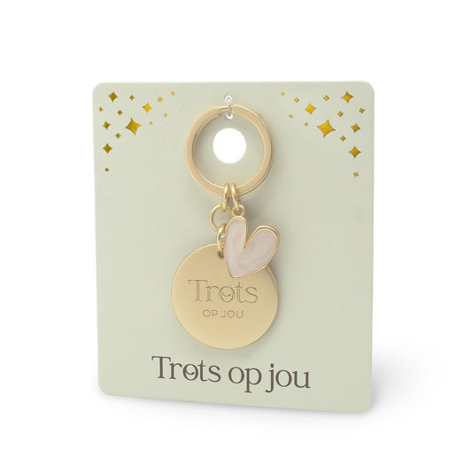 Trots op Jou Sleutelhanger – Met Gemarmerd Epoxy Hart