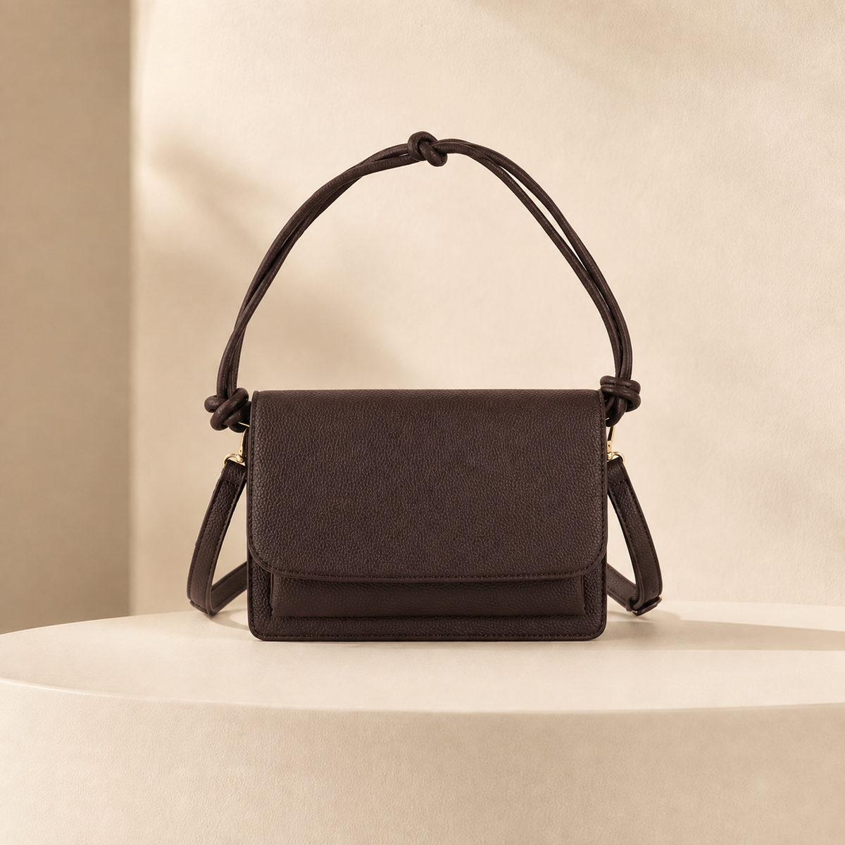 Coffee Two-Way Handbag