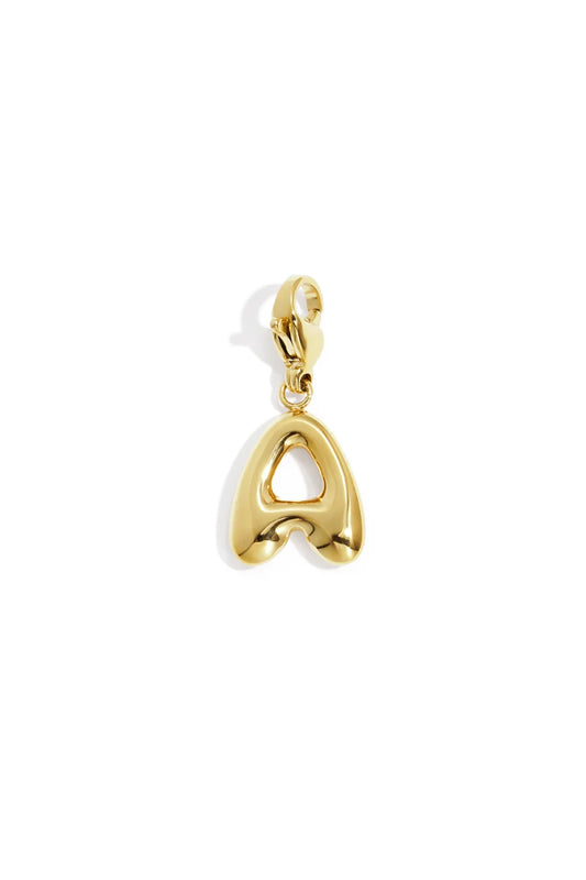 Bubble Letter Bedel A – Goudkleurig RVS