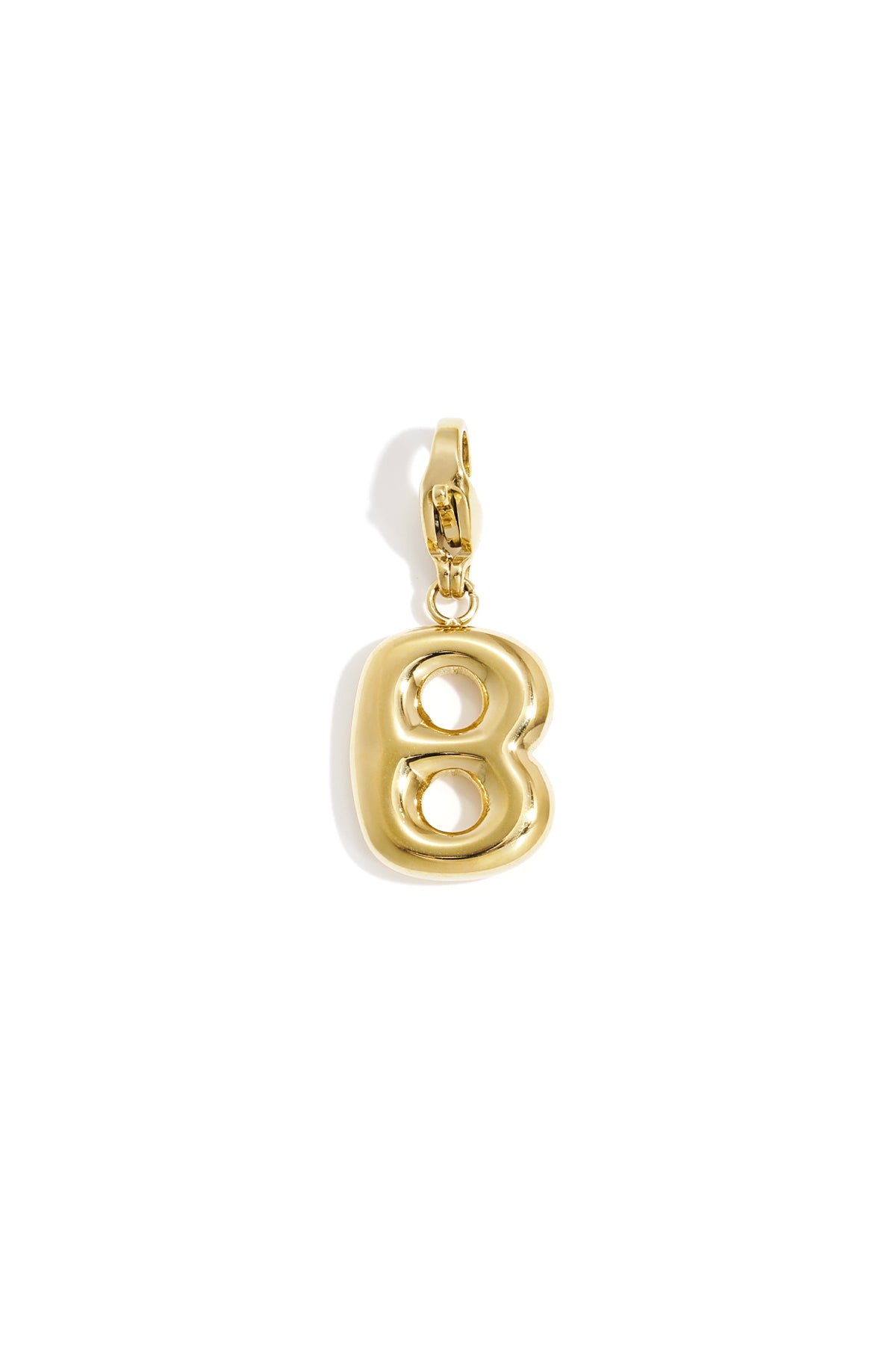 Bubble Letter Bedel B – Goudkleurig RVS