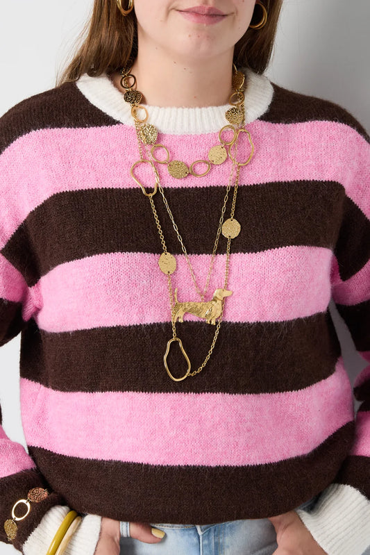 🐾 Golden Dachshund – Lange Ketting