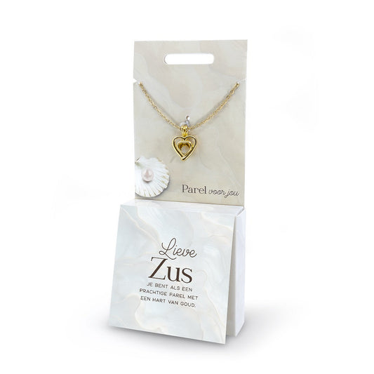 Parelketting “Lieve Zus” – Met Échte Oester