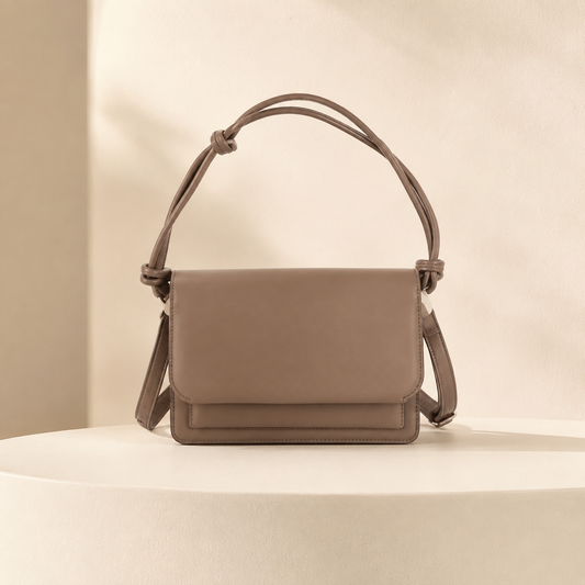 Taupe Two-Way Handbag
