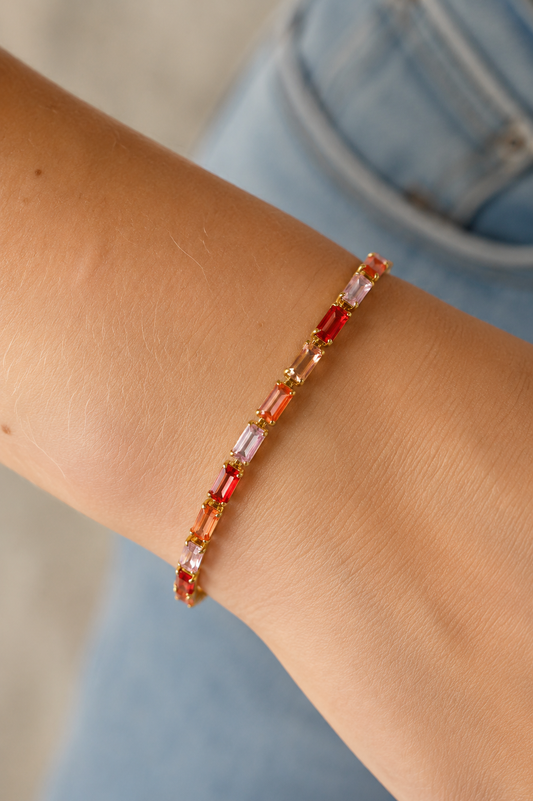 ❤️ Sunset Spark Bracelet – Gold