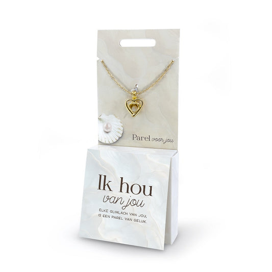 Parelketting “Ik hou van jou” – Met Échte Oester