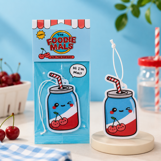 The Foodie Mals – Geurhanger  | Cherry 🍒🥤
