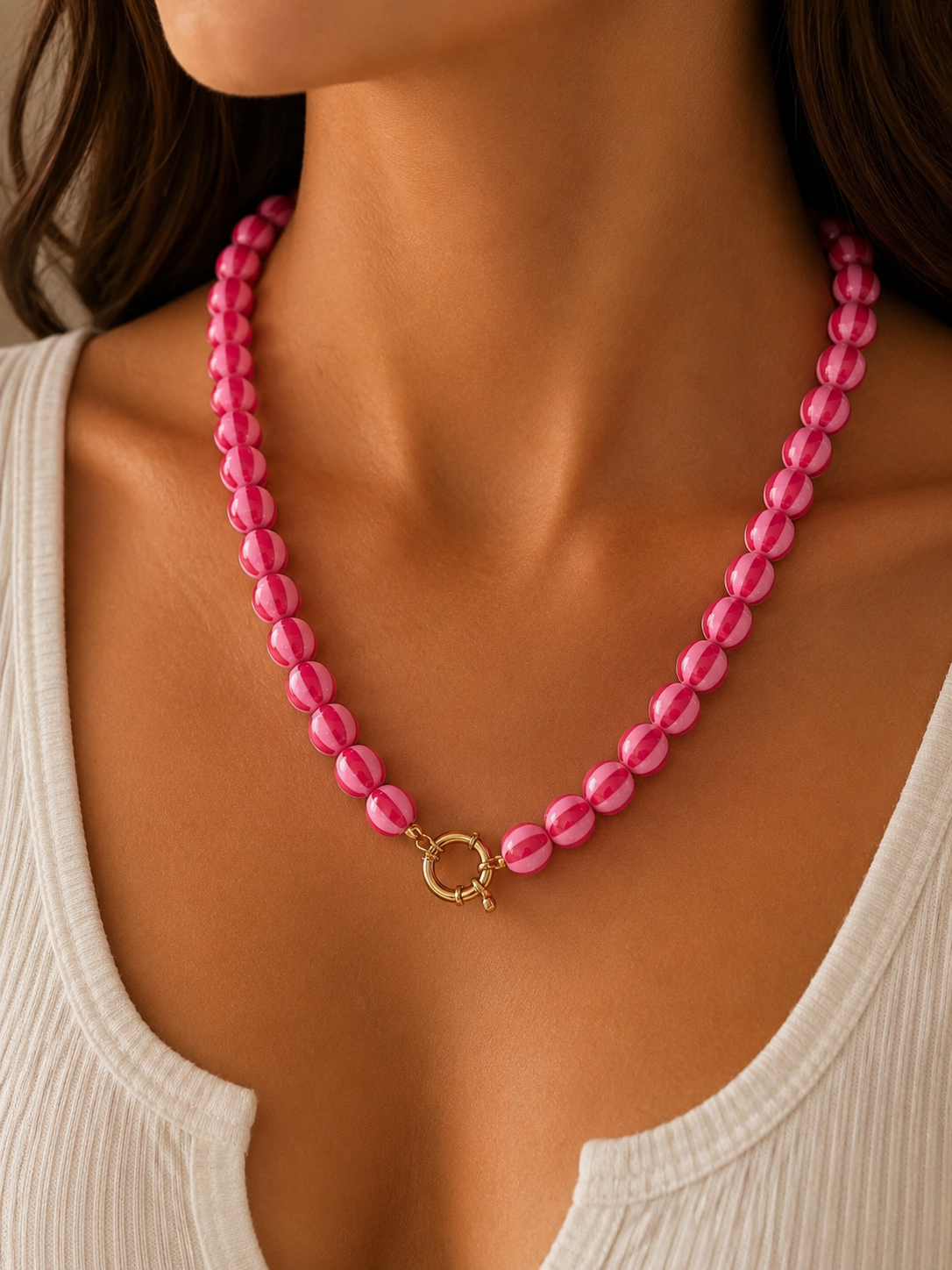 Statement Ketting – Candy Pink 🍭💖