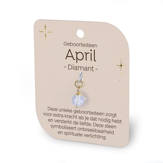 Geboortesteen Charm - April