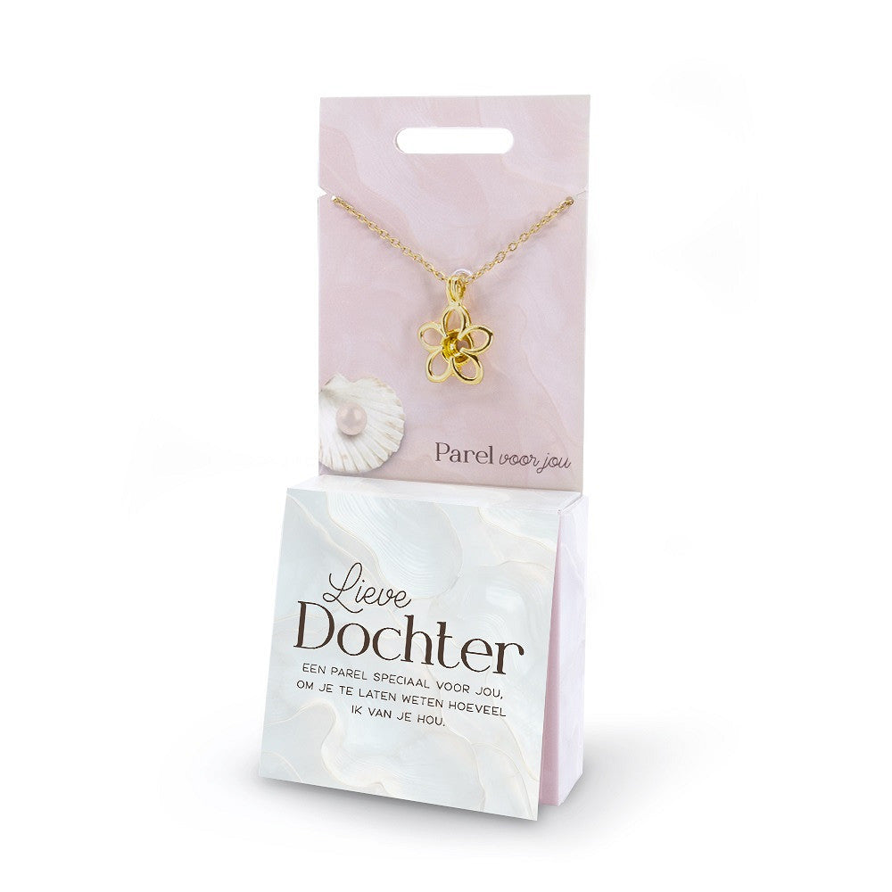 Parelketting “Lieve Dochter” – Met Échte Oester (Ontdek Je Eigen Parel)