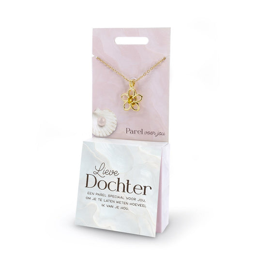 Parelketting “Lieve Dochter” – Met Échte Oester (Ontdek Je Eigen Parel)