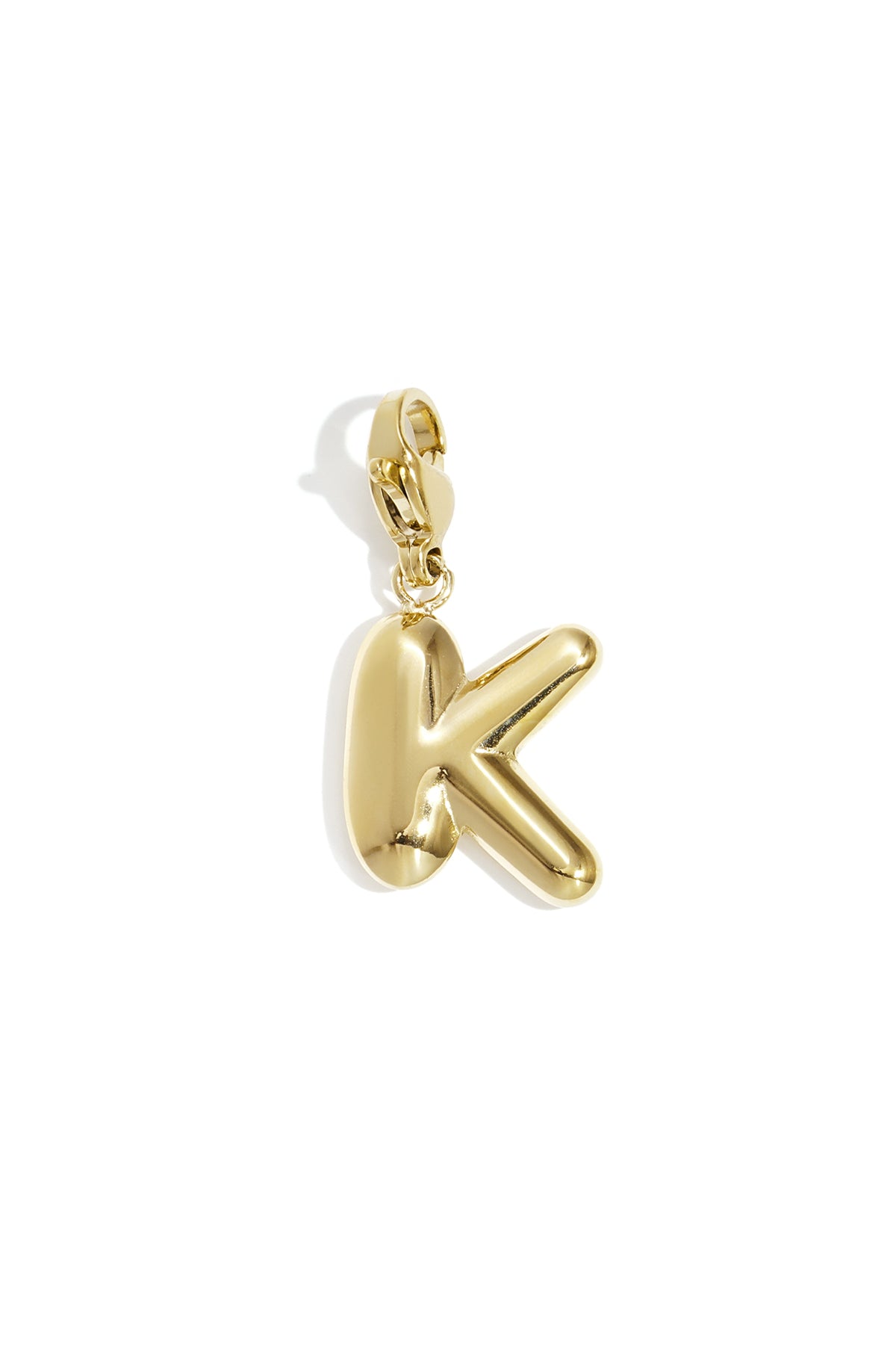 Bubble Letter Bedel K – Goudkleurig RVS