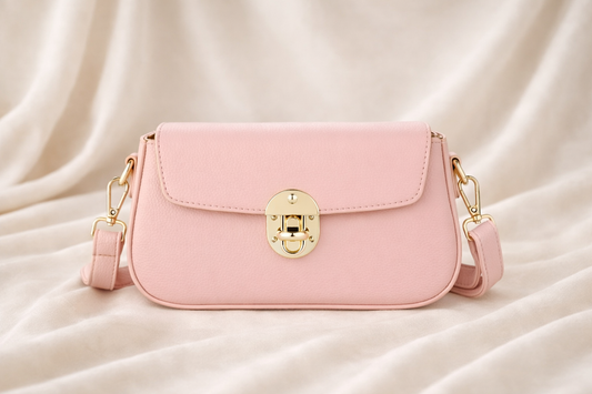 Luxe crossbody tas – zacht roze