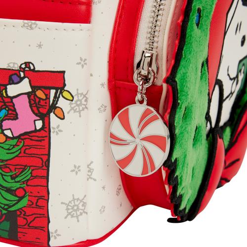 Loungefly Peanuts – Snoopy & Woodstock Holiday Wreath Mini Backpack