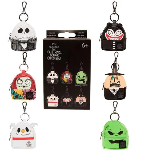 🖤 DISNEY The Nightmare Before Christmas Mini Backpack Bag Charm – Loungefly Mystery Box 🎃