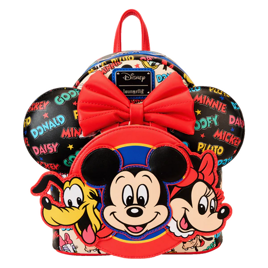 Loungefly Disney Mickey & Friends Rugzak + Minnie Oortjes Set