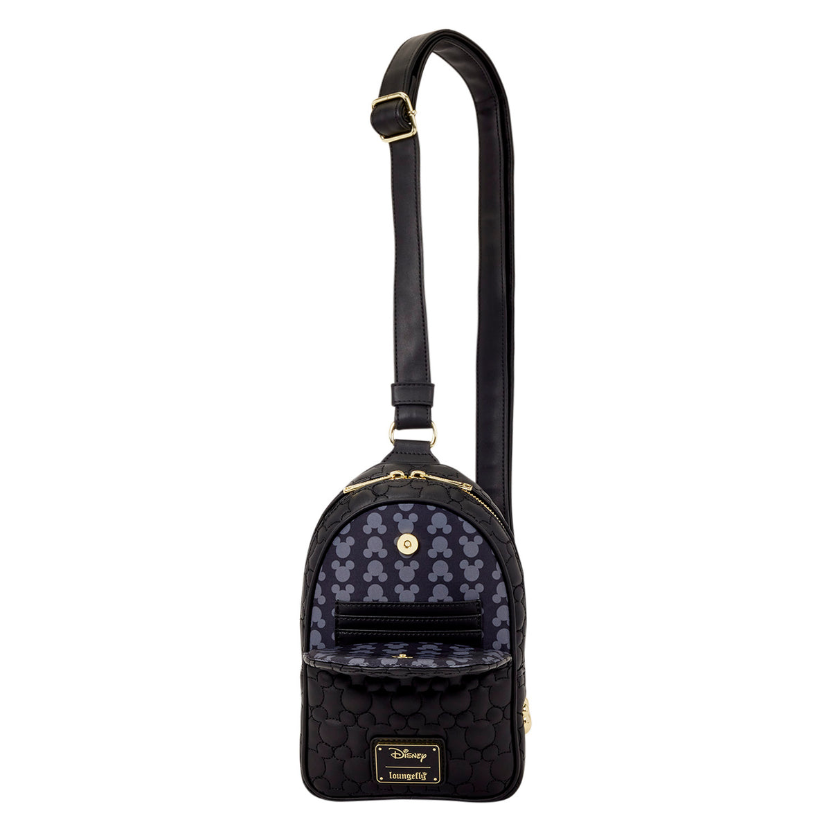 Loungefly Disney Mickey Mouse Silhouette Sling Crossbody Tas – Zwart