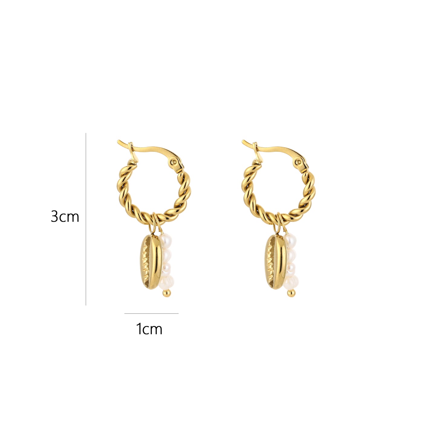 Gouden hoops met schelp & parels – beachy vibes all the way 🐚✨