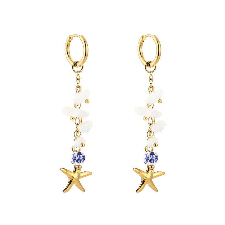 Golden Starfish Earrings – Beach Babe 🌴