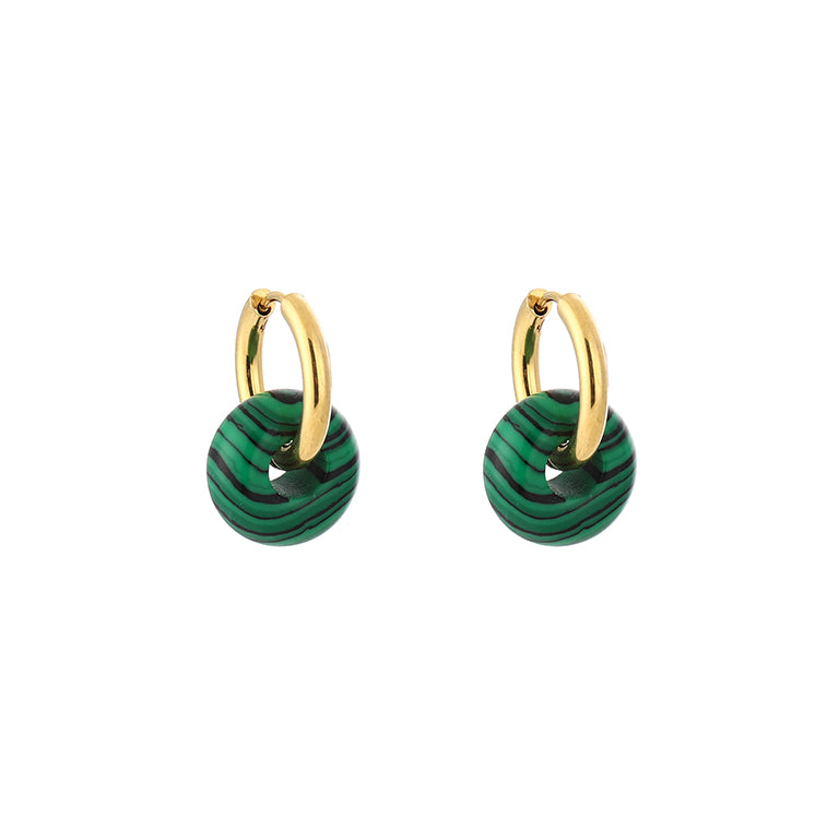 Oorbellen “Emerald Twist” – Groen 🌿✨