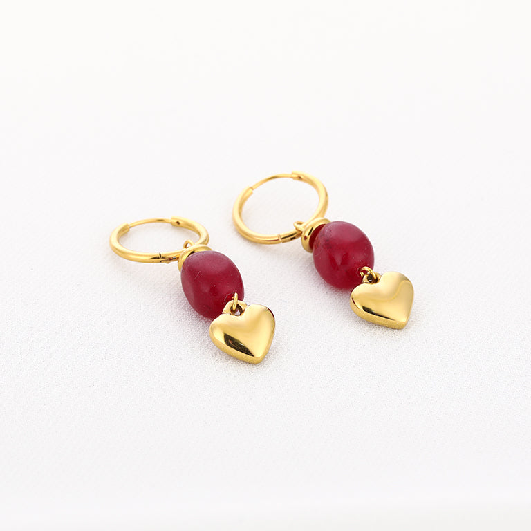 Golden Heart Hoops – Red Romance ❤️💫