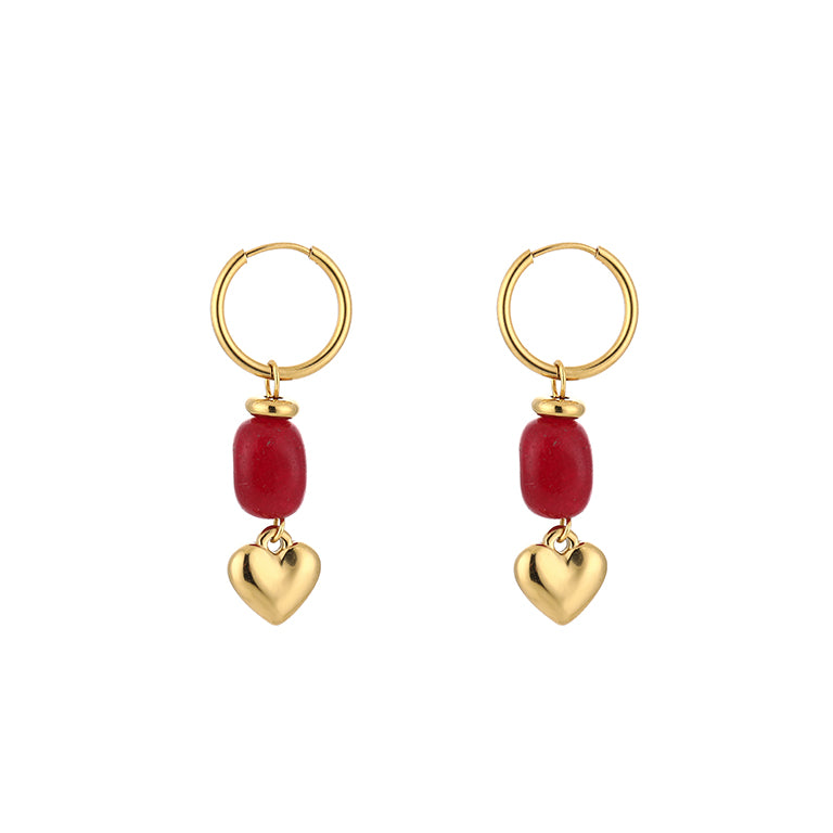 Golden Heart Hoops – Red Romance ❤️💫