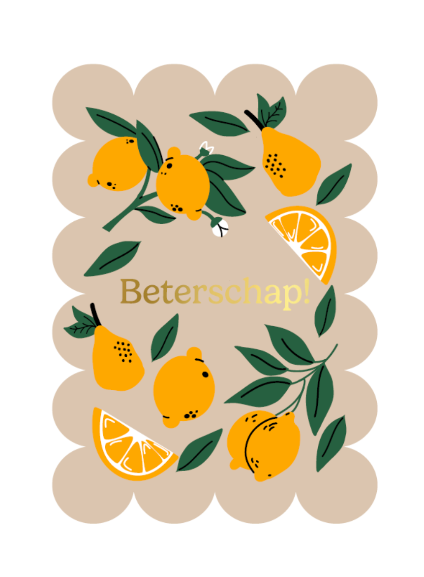 Wenskaart – Beterschap!