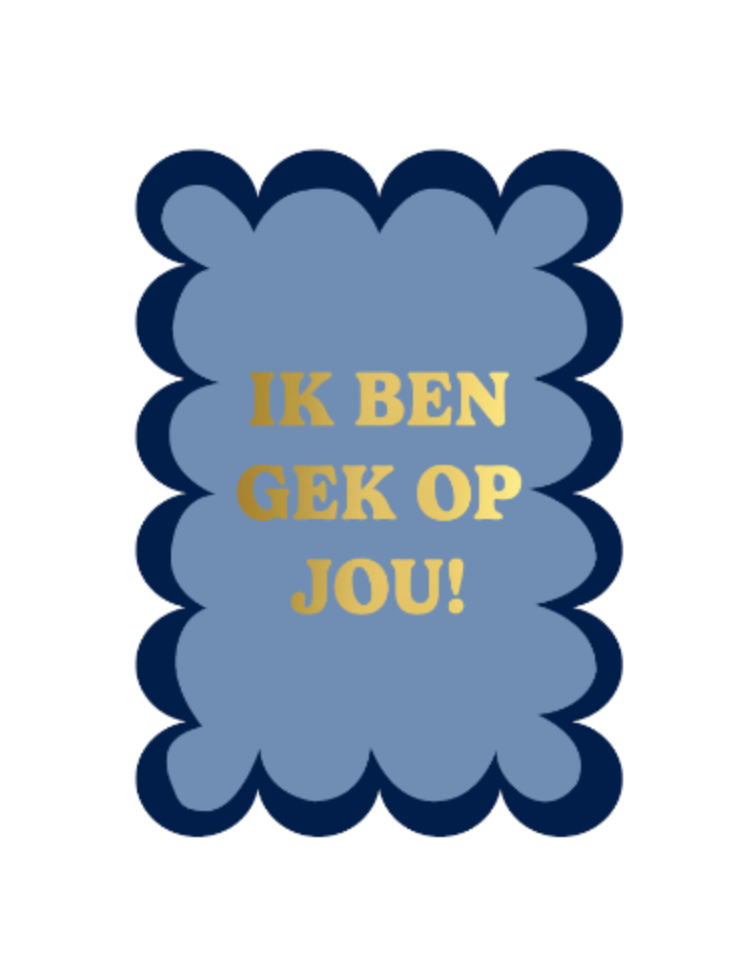 Wenskaart – Ik ben gek op jou!