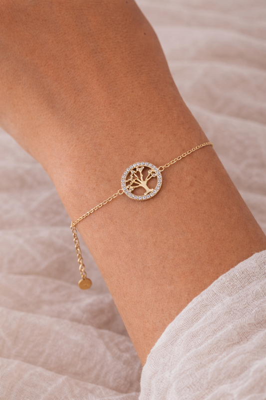 RVS Armband Tree of Life – Goudkleurig