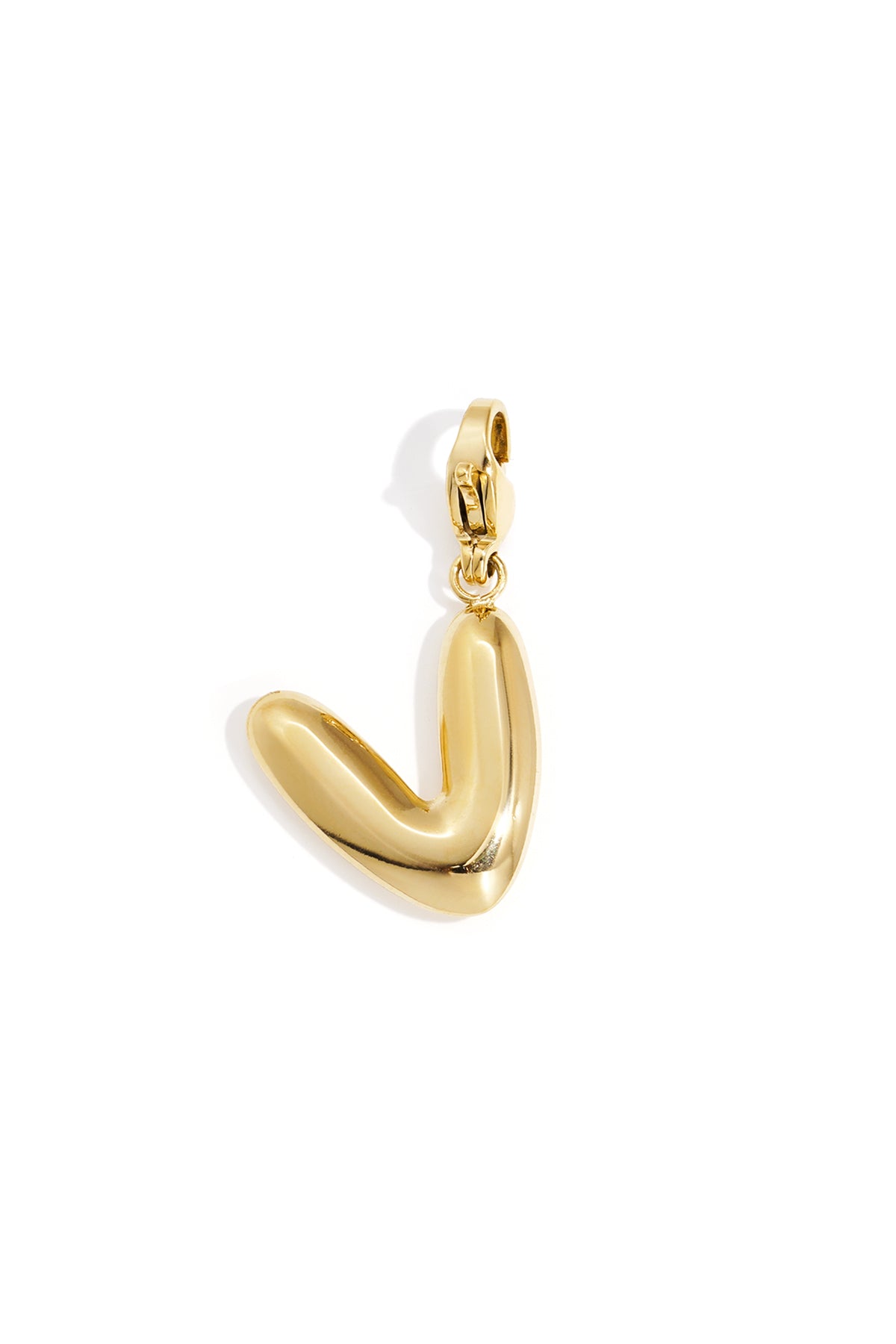 Bubble Letter Bedel V – Goudkleurig RVS