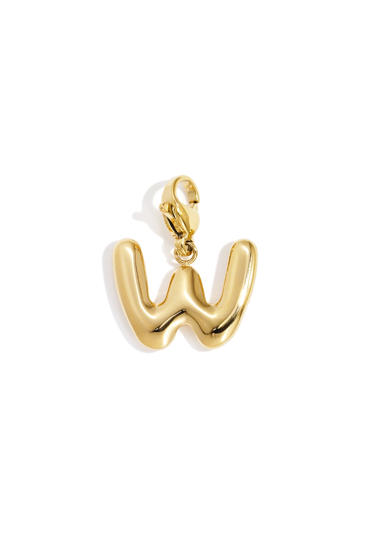 Bubble Letter Bedel W – Goudkleurig RVS