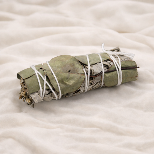 Smudge Stick – Witte Salie & Eucalyptus (±10 cm)